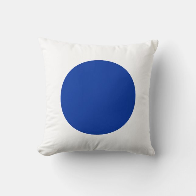 Coussin Couleurs rondes - bleu marine et blanc (Recto)