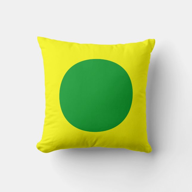 Coussin Couleurs rondes - Grass vert et jaune (Recto)