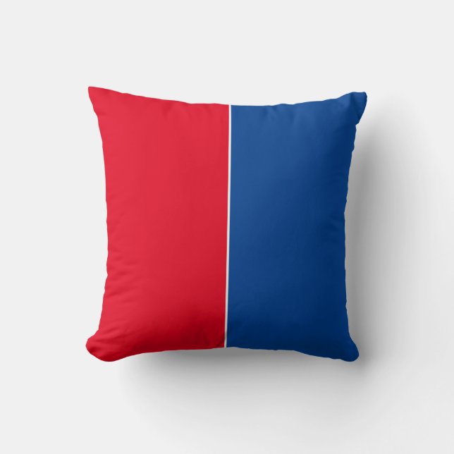 Coussin Couleurs simples bleues et rouges (Recto)