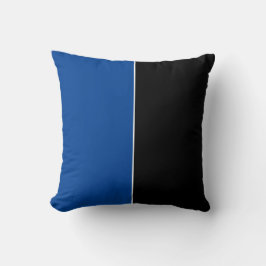 Coussin Couleurs simples noir et bleu