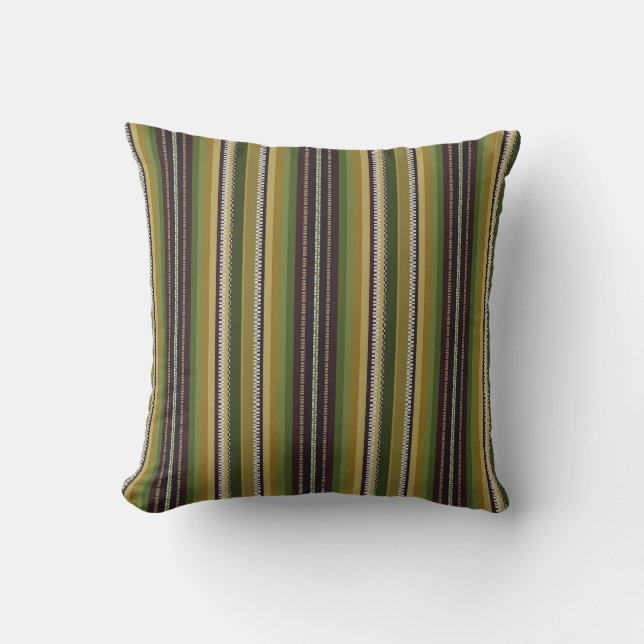 Coussin Couleurs terreuses Tirages de jupe letton traditio (Recto)