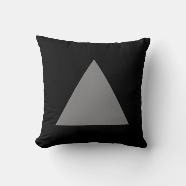 Coussin Couleurs triangles - 50pc Gris avec noir (Recto)