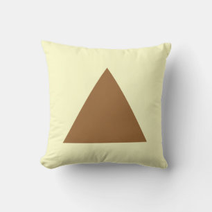 Coussin Couleurs triangles - Brown sur Jaune clair
