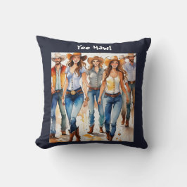 Coussin Country Music Line Dancing, texte modifiable