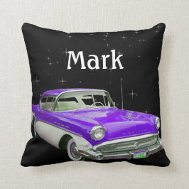 Coussin Coup classique pourpre d'anniversaire de voiture