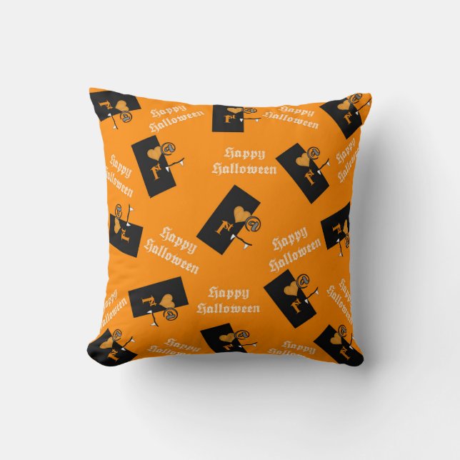 Coussin Coup de foudre Halloween Pattern (Recto)