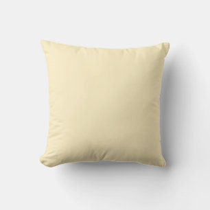 Coussin Coupe de beurre pâle Couleur uni jaune