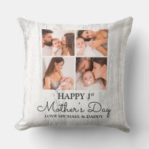 Coussin Coupe photo moderne Happy First Mothers Day