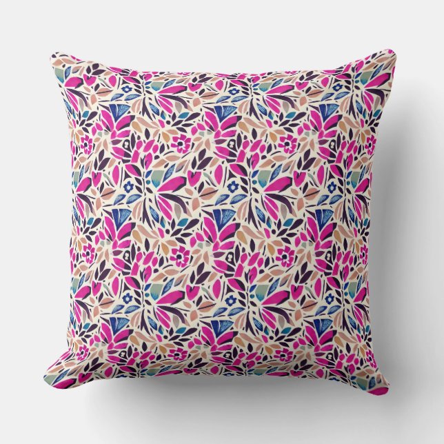 Coussin Coupes colorées Motif botanique (Recto)