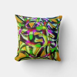 Coussin Coupes tordues colorées de chaux..., rayures entai