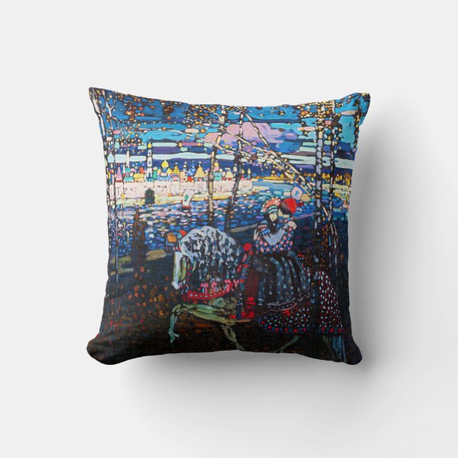 Coussin Couple à cheval blanc, Wassily Kandinsky (Recto)