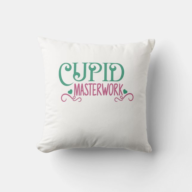 Coussin Couple Cadeau Cupide (Recto)