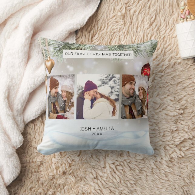 Coussin Couple Couple photo personnalisée (Couverture)