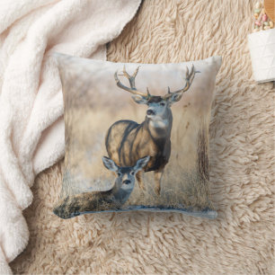 Coussin Couple de Cerfs Mulets
