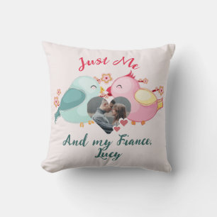 Coussin couple de la Saint-Valentin doux personnalisé sur 