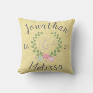Coussin Couple personnalisé établi