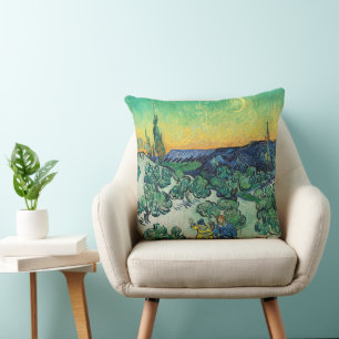 Coussin Couple romantique de Van Gogh se promenant sous la