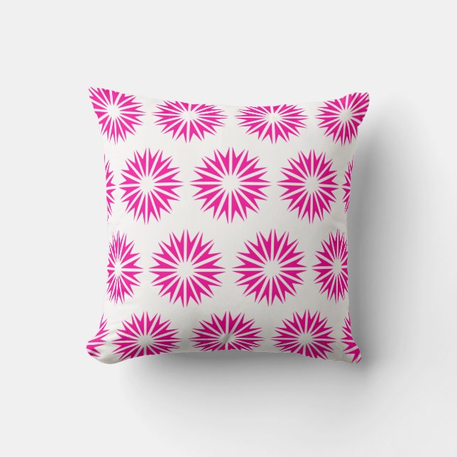 Coussin Coups de soleil rose moderne (Recto)