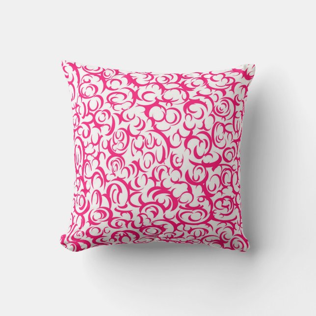 Coussin Courbes rouges (Recto)