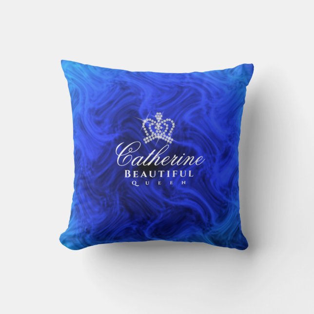 Coussin Couronne brillante Bleu (Recto)