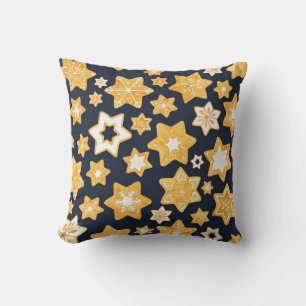 Coussin Couronne de biscuits de Noël avec Arrière - plan g