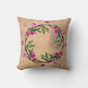 Coussin Couronne de cerises par Alexandra Cook