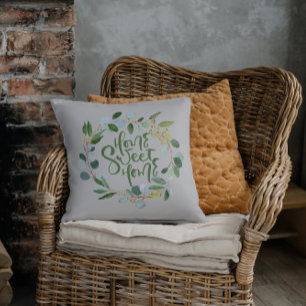 Coussin Couronne d'eucalyptus Home Sweet Home