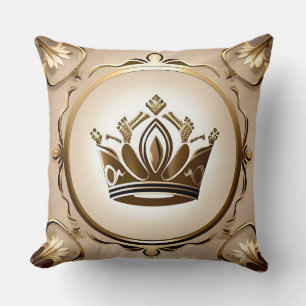 Coussin Couronne dorée élégante