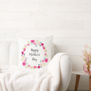 Coussin Couronne florale rustique colorée