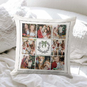 Coussin Couronne moderne 9 Collage de photos de famille No