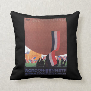 Coussin Course de montgolfière de Gordon Bennett