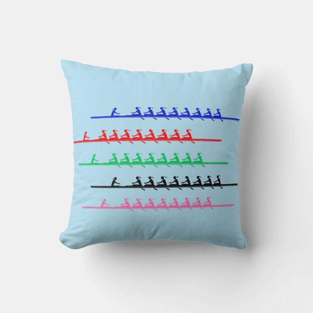 Coussin Course d'équipage dames rameuses aviron - Jusqu'à  (Recto)