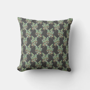 COUSSIN COUSHION EN NOIR EUCALYPTUS VERT SAGE