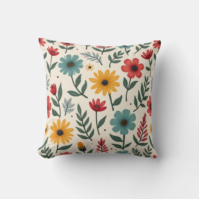 Coussin coussin à fleurs (Recto)