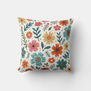 coussin coussin à motif floral