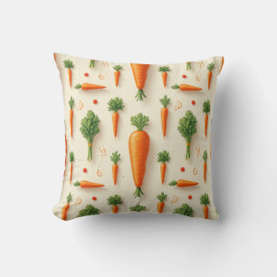 Coussin coussin avec motif carotte