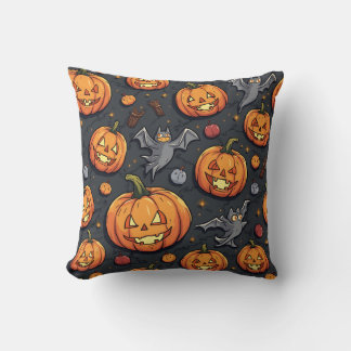 Coussin coussin citrouille Halloween