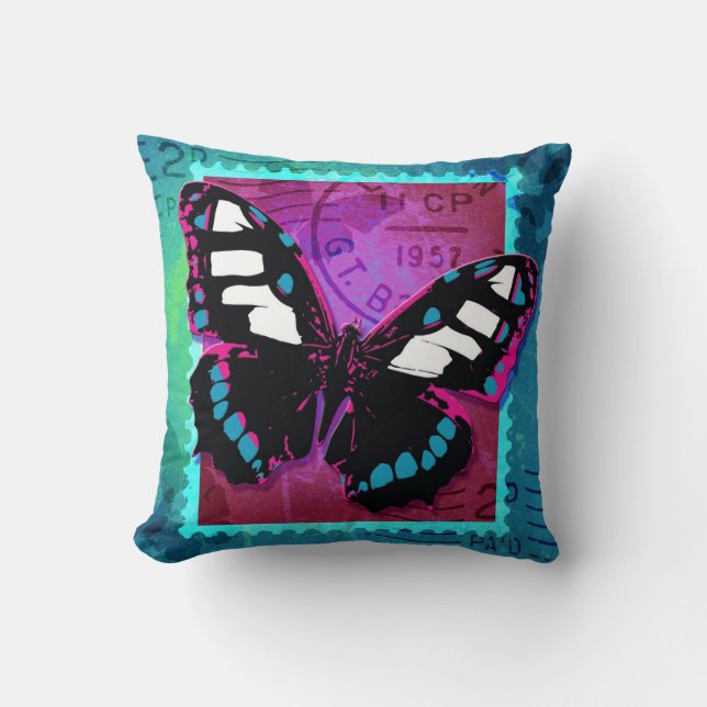Coussin Coussin/coussin roses de papillon (Recto)