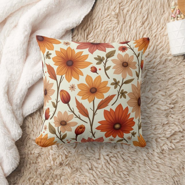 Coussin coussin de fleurs d'automne (Couverture)