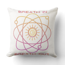 Coussin, design "Breath In Breath Out", blanc