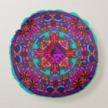 Coussin Coussin Mandala Floor - Turquoise