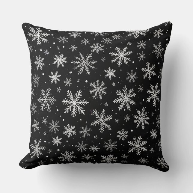 coussin coussin motif neige (Recto)