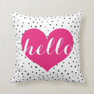 Coussin Coutume élégante moderne de coeur de roses indie
