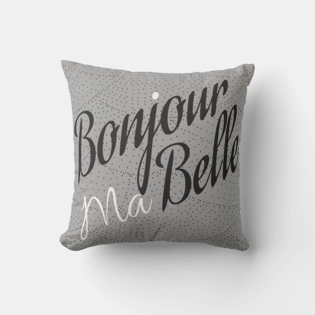Coussin Coutume française de belle de Bonjour mA de (Recto)