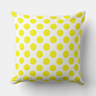Coussin Coutume Oreillère Jaune Or Big Polka