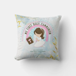 Coussin Coutume Première Sainte Communion Cute Brown Coiff