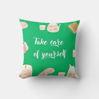 Coussin Couvercle d'oreiller motivationnel vert