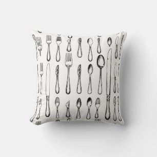 Coussin Couvert vintage croquis motif élégant