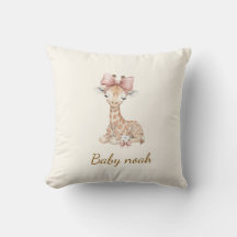 Couverture bébé girafe aquarelle personnalisée - P