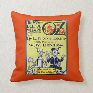 Coussin Couverture de livre vintage du Magicien d'Oz
